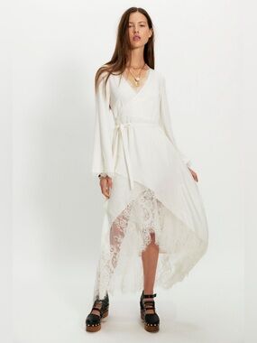 Nigel Preston Soho Wrap Long Sleeve Midi Dress